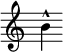  { \override Staff.TimeSignature #'stencil = ##f b'-^ } 