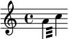 
{ \repeat tremolo 4 { a'32 c'' } }
